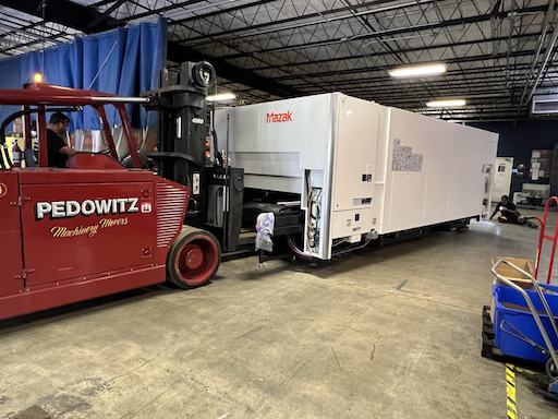 Pedowitz Machinery Movers Monmouth County NJ Trucking Rigging Forklift Service Mazak Laser Optiplex 15