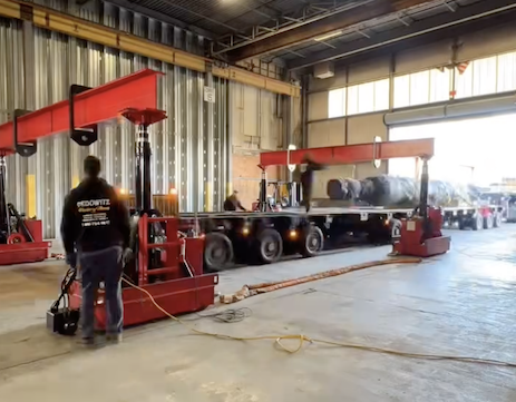 Pedowitz Rigging Gantry lifts to 2 million pounds NJ Machinery Storage 2